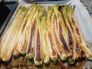 Calçots asados al horno