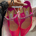 Cy4luv gets $1,095  vibrant pink Jimmy Choo Bing pumps decorated with a row of shimmering crystals Valentine's 2022 gift