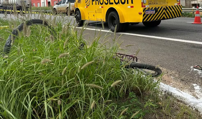 Ciclista morre após ser atropelado por carro-forte na BR-304 em Mossoró