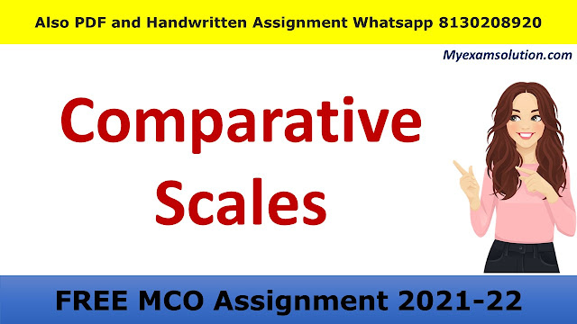 Comparative Scales