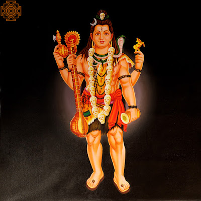 Veenadhari Mahadeva - Oil Painting On Canvas