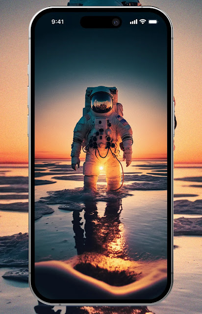 Wallpaper for Phone | Ai Generated Astronaut Illustration