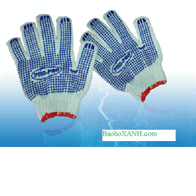 Găng tay sợi bảo hộ phủ hạt nhựa