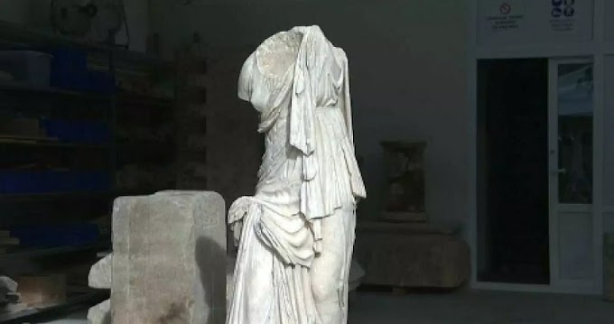 Βρέθηκε το άγαλμα της Τερψιχόρης στην αρχαία ελληνική   Στρατονίκεια