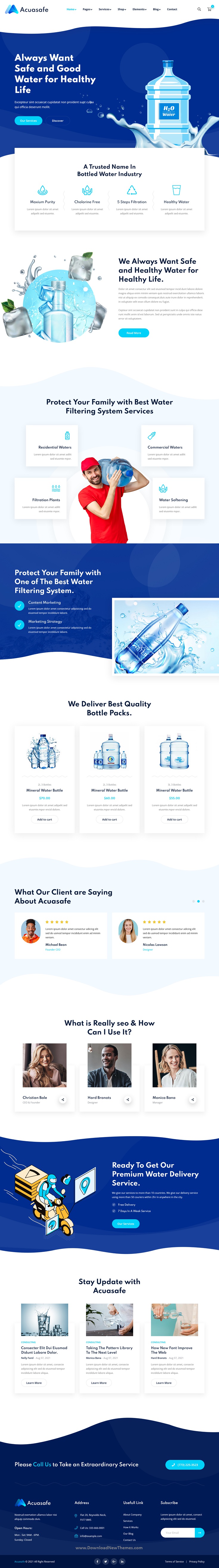 Acuasafe - Drinking Mineral Water Delivery HTML Template