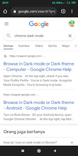 Dark mode chrome android