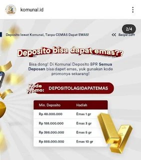 Deposito dapat emas BPR Komunal