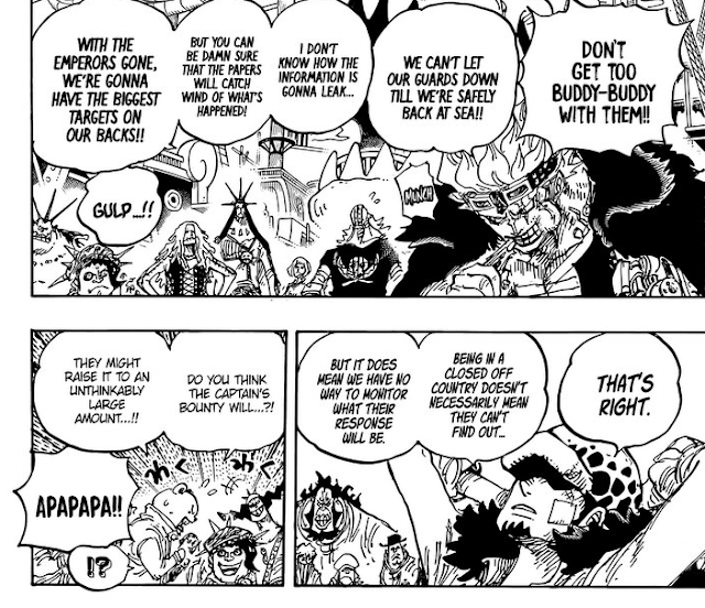 Review Manga One Piece Chapter 1052 ancaman yang mungkin datang pada kid dan law