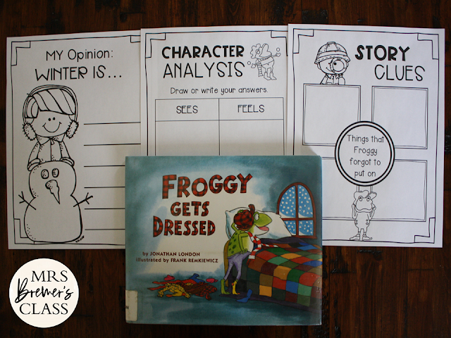 Froggy Gets Dressed book activities unit of Common Core aligned literacy companion activities for Kindergarten & First Grade