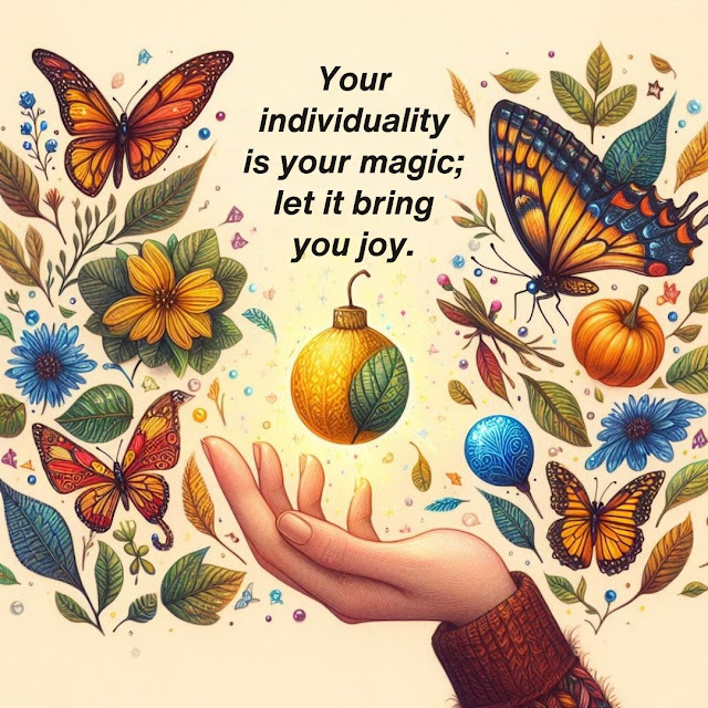 Your individuality is your magic; let it bring you joy.