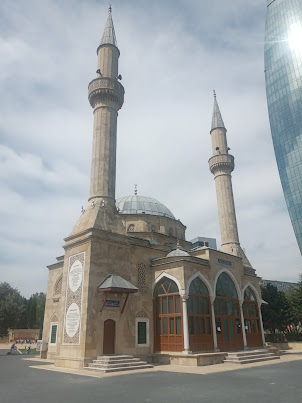 Turkish Martyr's Mosque on Highland Park in Baku