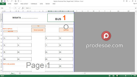 Download Denah Kursi Bus Pariwisata Excel Seat 2 2 Pintu Tengah