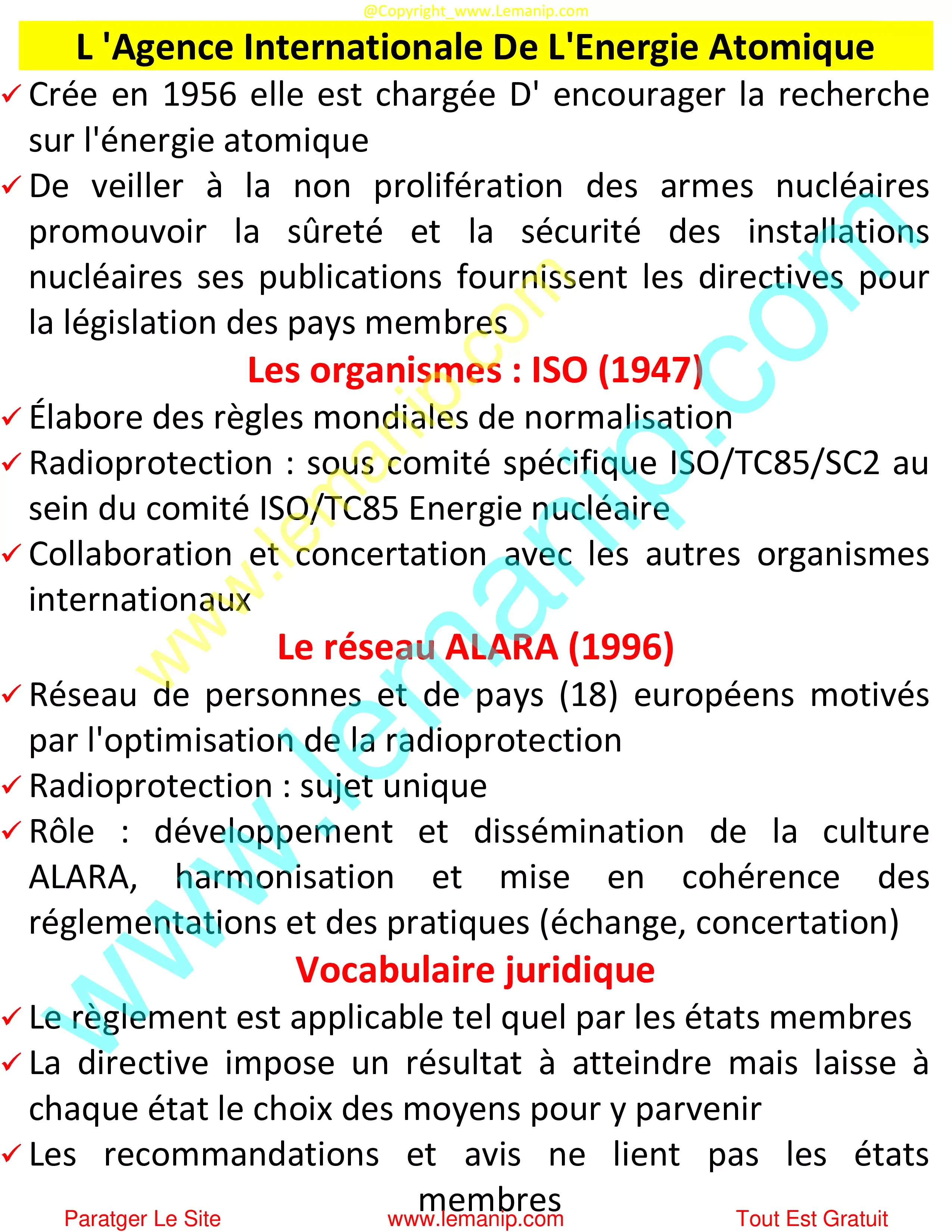 L 'Agence Internationale De L'Energie Atomique