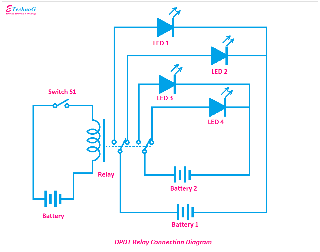 DPDT Relay Connection Diagram