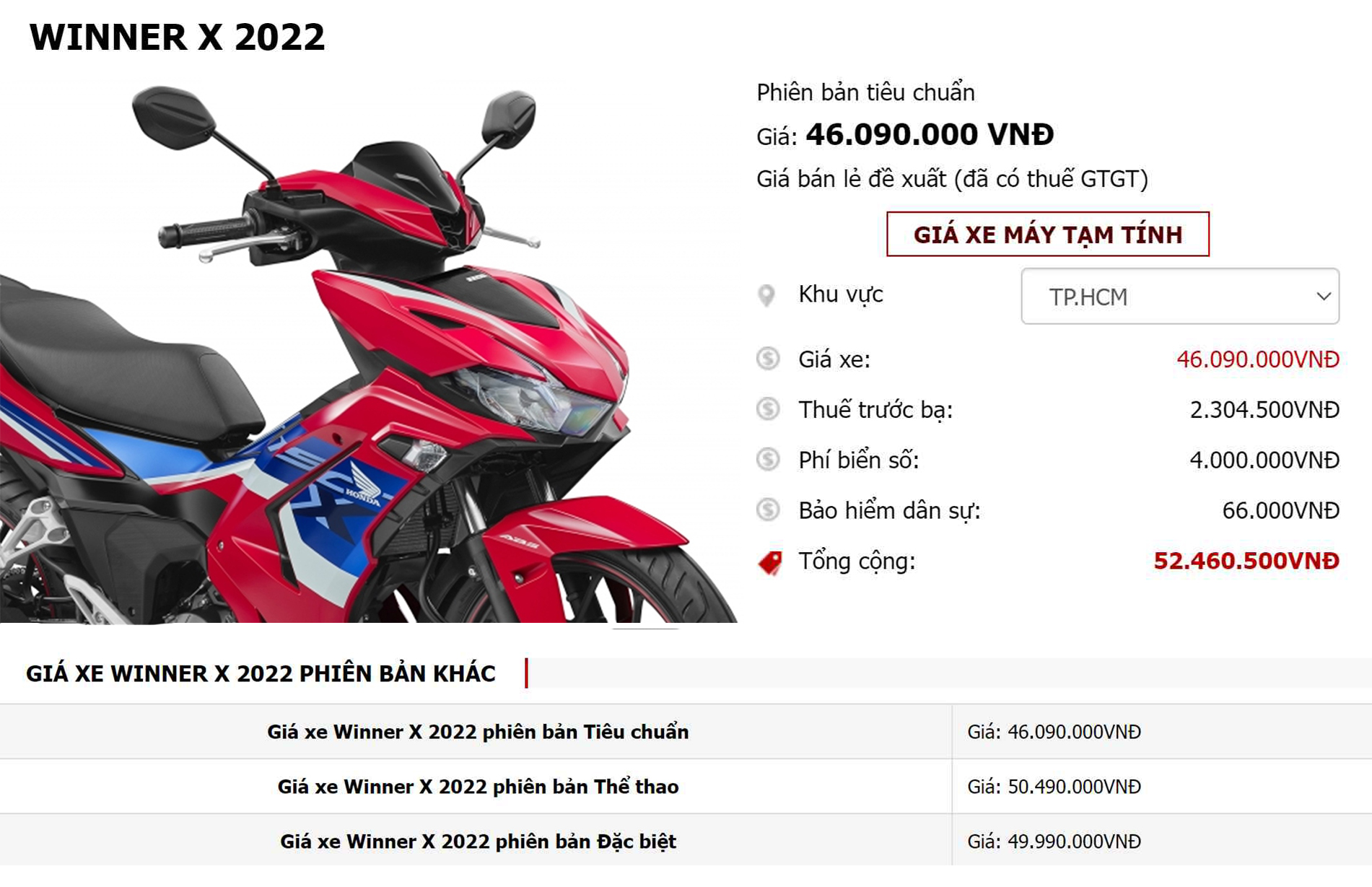 Giá Xe Máy Honda Winner X 2022 Mới Nhất Hôm Nay Tháng 1/2022