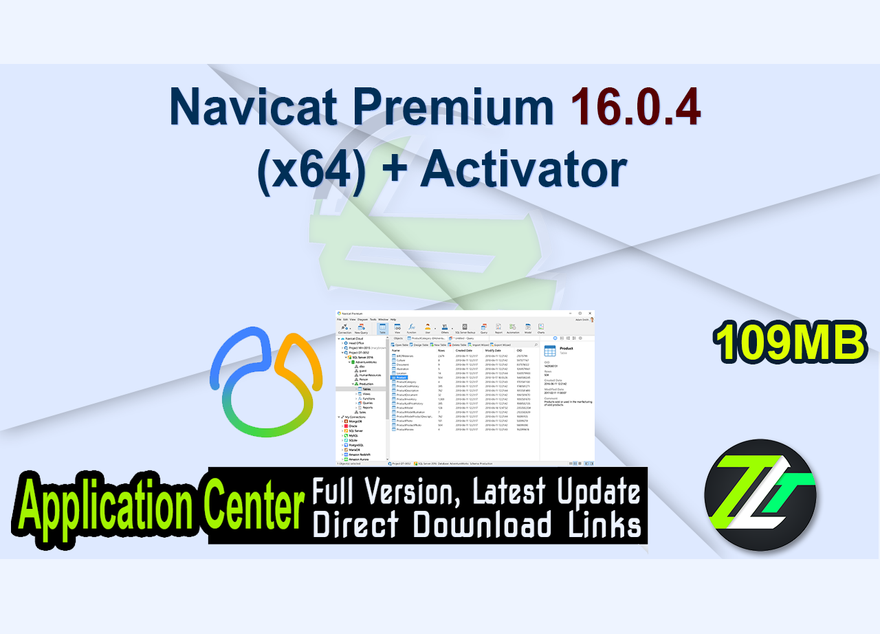 Navicat Premium 16.0.4 (x64) + Activator