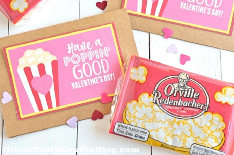 popcorn free printable valentines tag