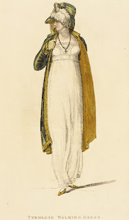 Fashion Plate, 'Tyrolese Walking Dress' for 'The Repository of Arts' Rudolph Ackermann (England, London, 1764-1834) England, early 19th century Prints; engravings Hand-colored engraving on paper