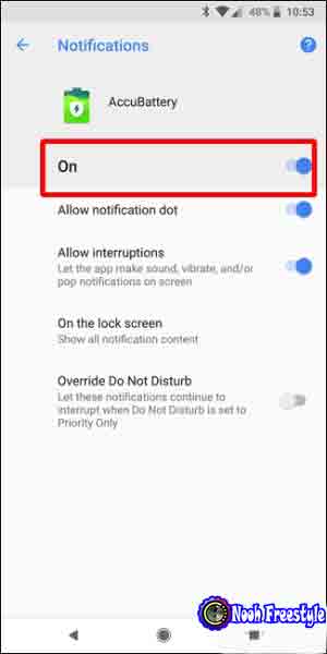 تعطيل الإشعارات في Android 8 (Oreo)