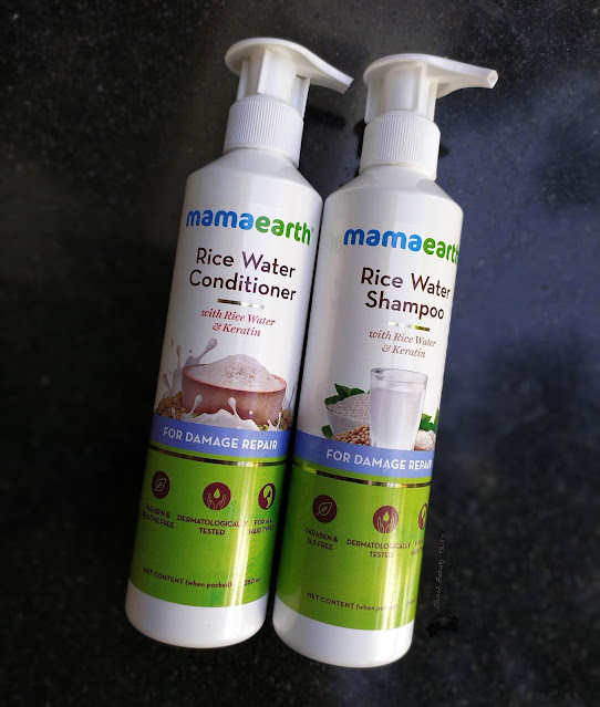 Mamaearth Rice Water Shampoo And Conditioner Review, Swatches