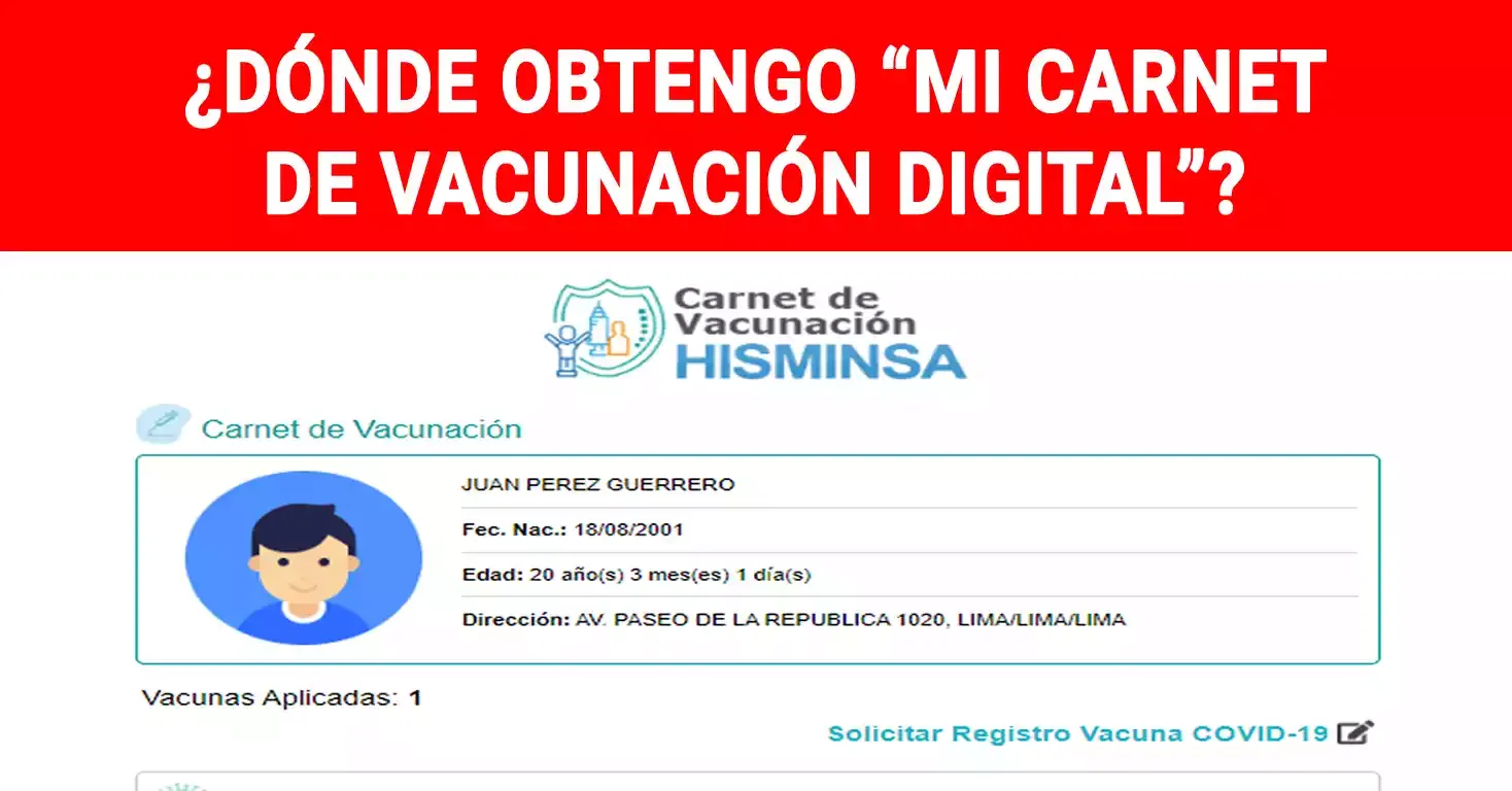 LINK CARNET DE VACUNACIÓN DIGITAL - CONTRA COVID-19