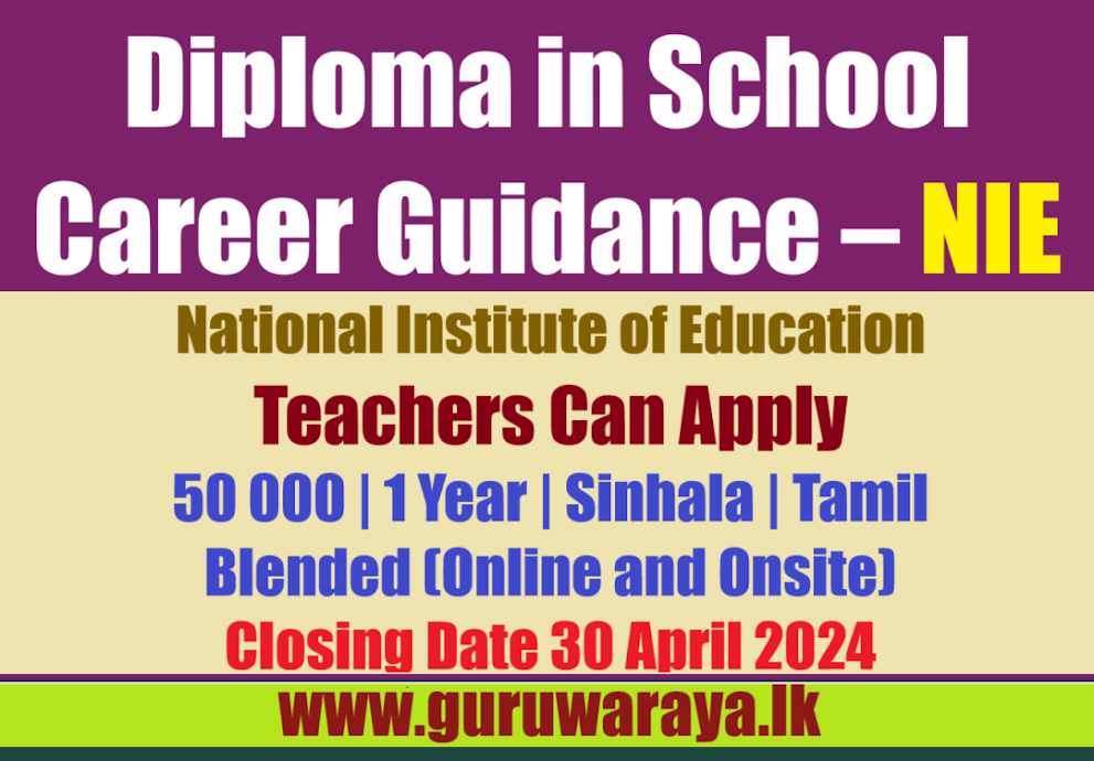 Diploma in School Career Guidance - NIE