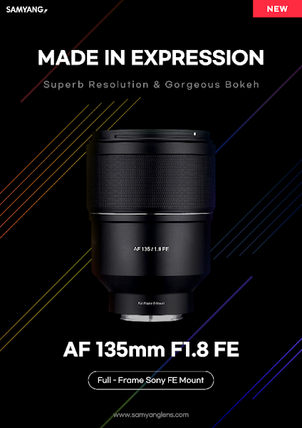 Samyang anuncia objetiva AF 135mm F1.8 com resolução superior, incrível efeito bokeh e alto desempenho AF