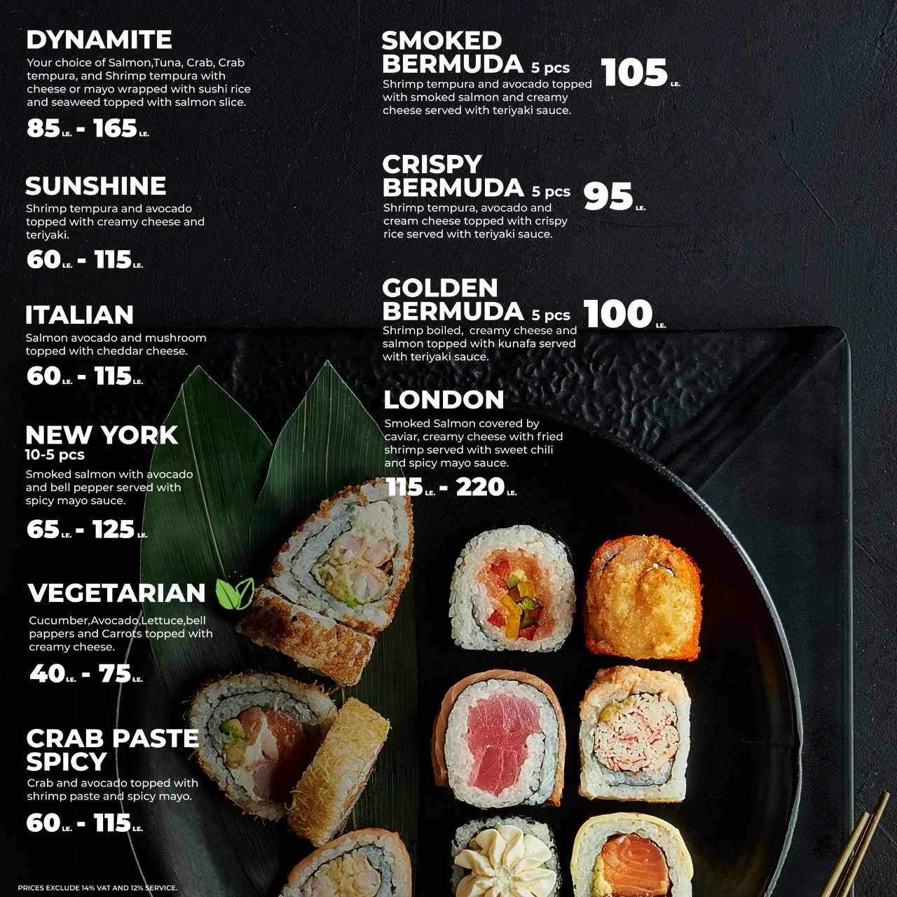 Menu Egypt Ama Sushi