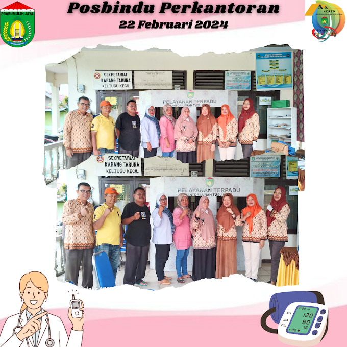 Posbindu Perkantoran Kelurahan Tugu Kecil Kecamatan Prabumulih Timur. 