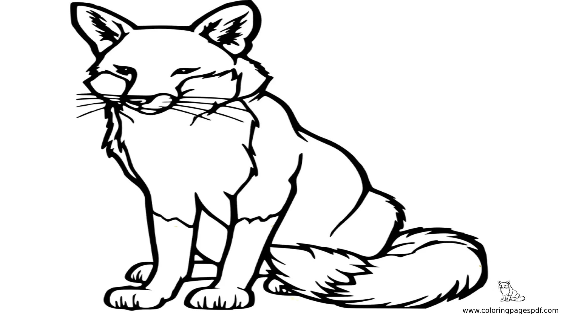 Coloring Pages Of A Fox Sitting