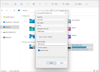 How to format a drive from File Explorer in Windows 11