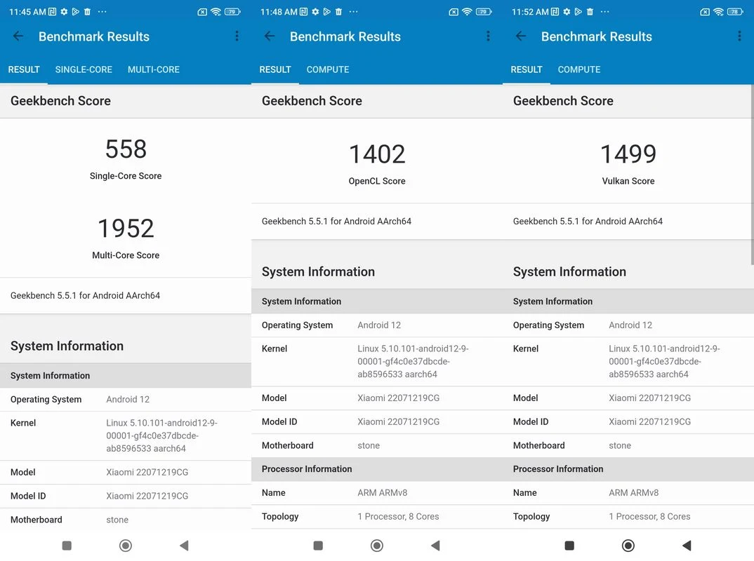 Benchmark Poco M5