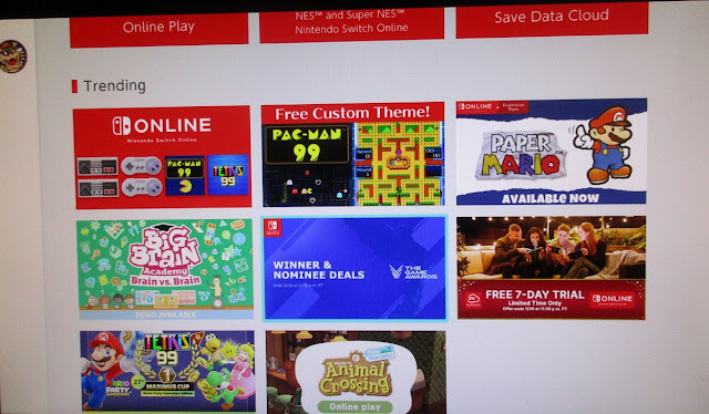 Nintendo Switch Online news app Game Awards sale Paper Mario expansion pack