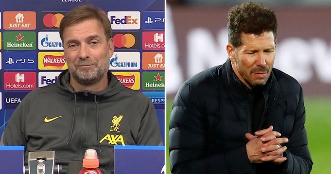 Klopp reveals he doesn't like Simeone style of play that much