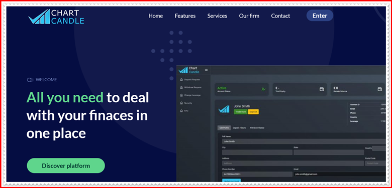 Мошеннический проект chartcandl.com – Отзывы, развод, обман! Компания Chart Candle мошенники