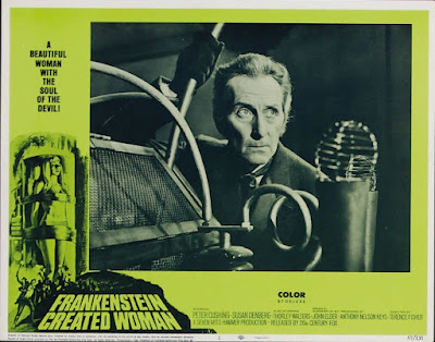 Frankenstein Created Woman, US Lobby Card, Peter Cushing