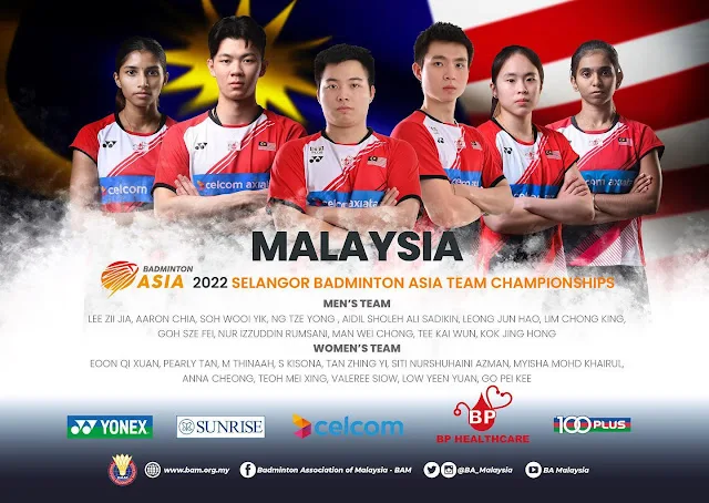 Pemain Malaysia Di Badminton Asia Team Championships 2022