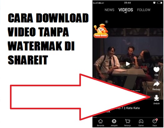 Cara Download Video Tanpa Watermak di Shareit