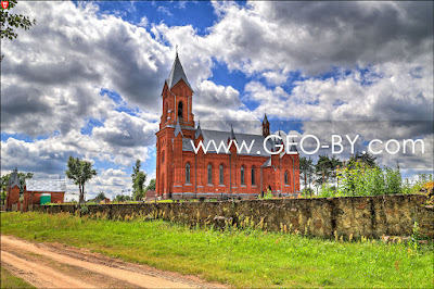 Puszcza nalibocka. Ivianiec. Catholic church of St. Alexius. HDR