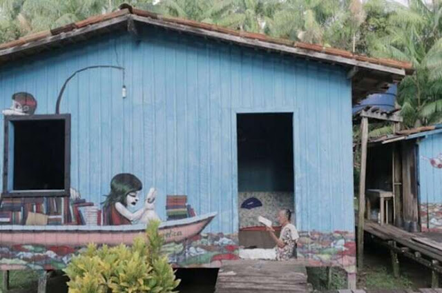 A quinta edição do Street River Amazônia vai ampliar a Galeria Fluvial das ilhas do Pará com pintura de fachadas de novas casas ribeirinhas e oficinas culturais; o projeto também vai implementar sistemas de água tratada nas casas grafitadas e energia fotovoltaica em uma escola.