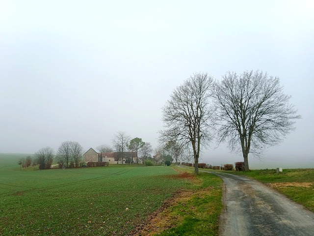 Farm house in the fog, Indre et Loire, France. Photo by Loire Valley Time Travel.
