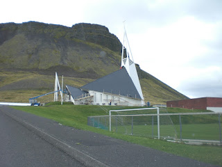 Church at Ólafsvík photo by Michael Ridpath author of the Magnus Iceland Mysteries