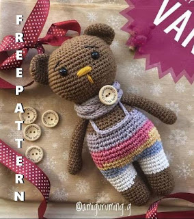 PATRON GRATIS OSO AMIGURUMI 48552 🐻