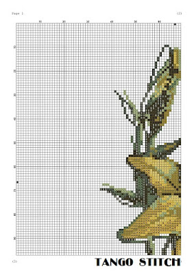 Lily cross stitch design yellow watercolor flower