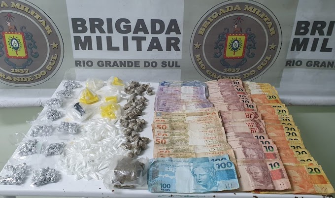 Homem é preso com mais de 500 porções de drogas e dinheiro no bairro Fátima em Cachoeirinha