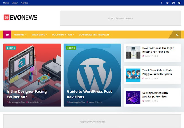EvoNews Blogger Template