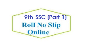 SSC Part (1) 9th Class Annual Examination 2021 Roll No Slip Download  