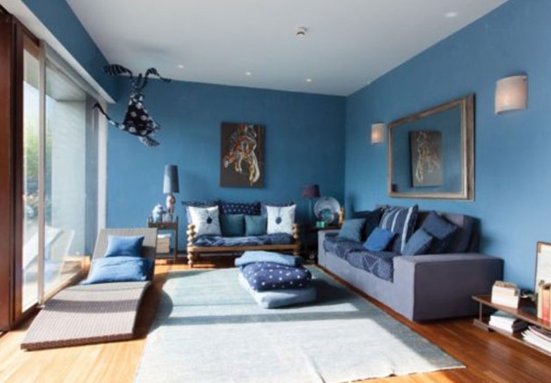 Blue living room