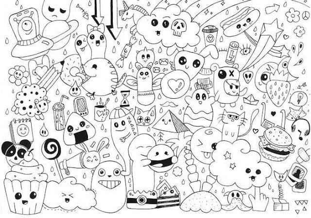 Best cute doodle art coloring pages for kids