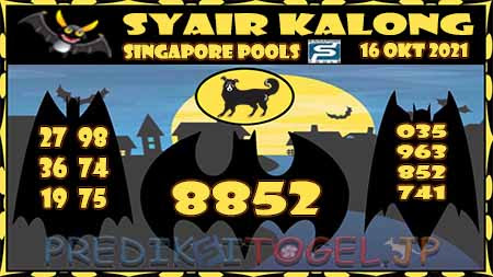 Syair Kalong Togel Singapura Sabtu 16-10-2021